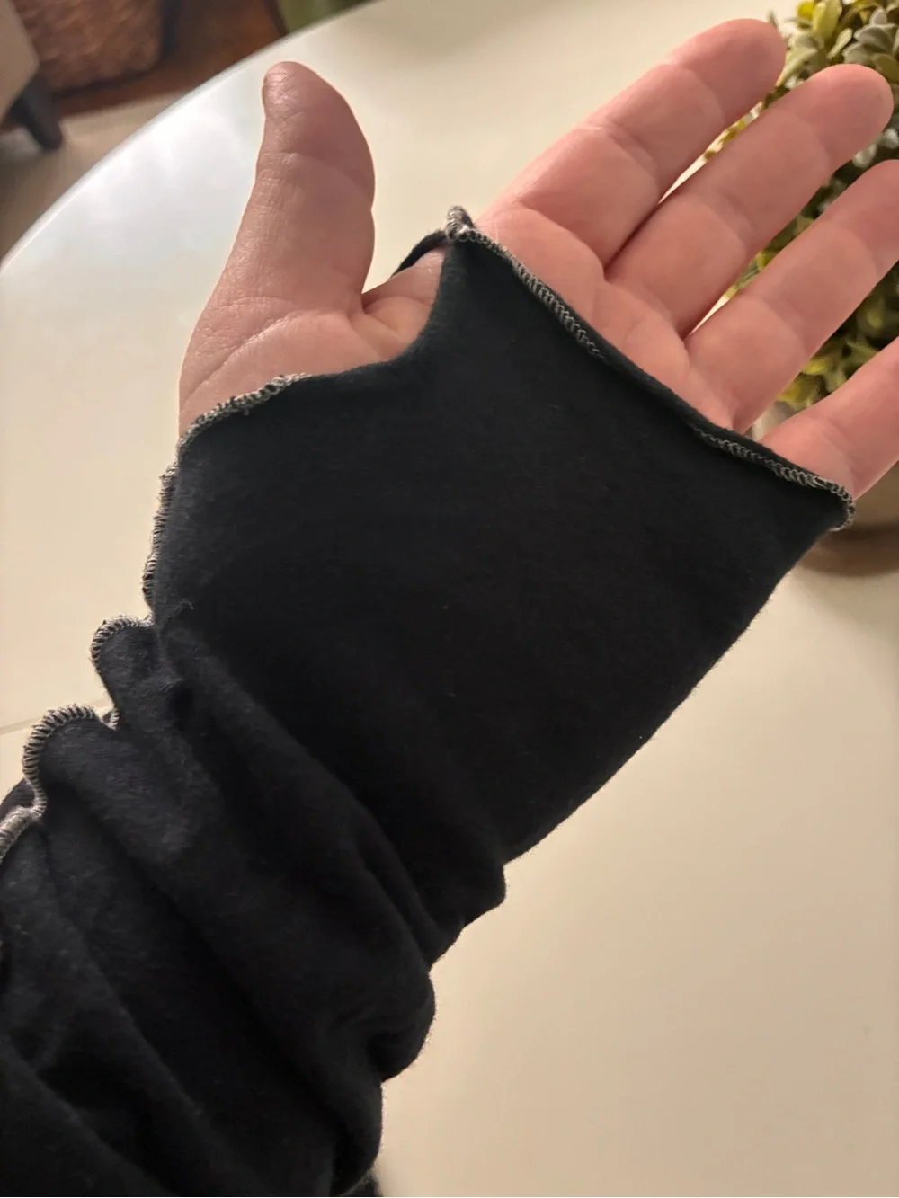 angelrox® OPERA SLEEVES fingerless gloves, black, one size, reversible